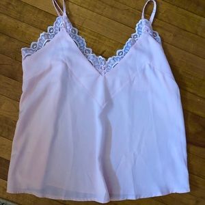 Lace satin cami